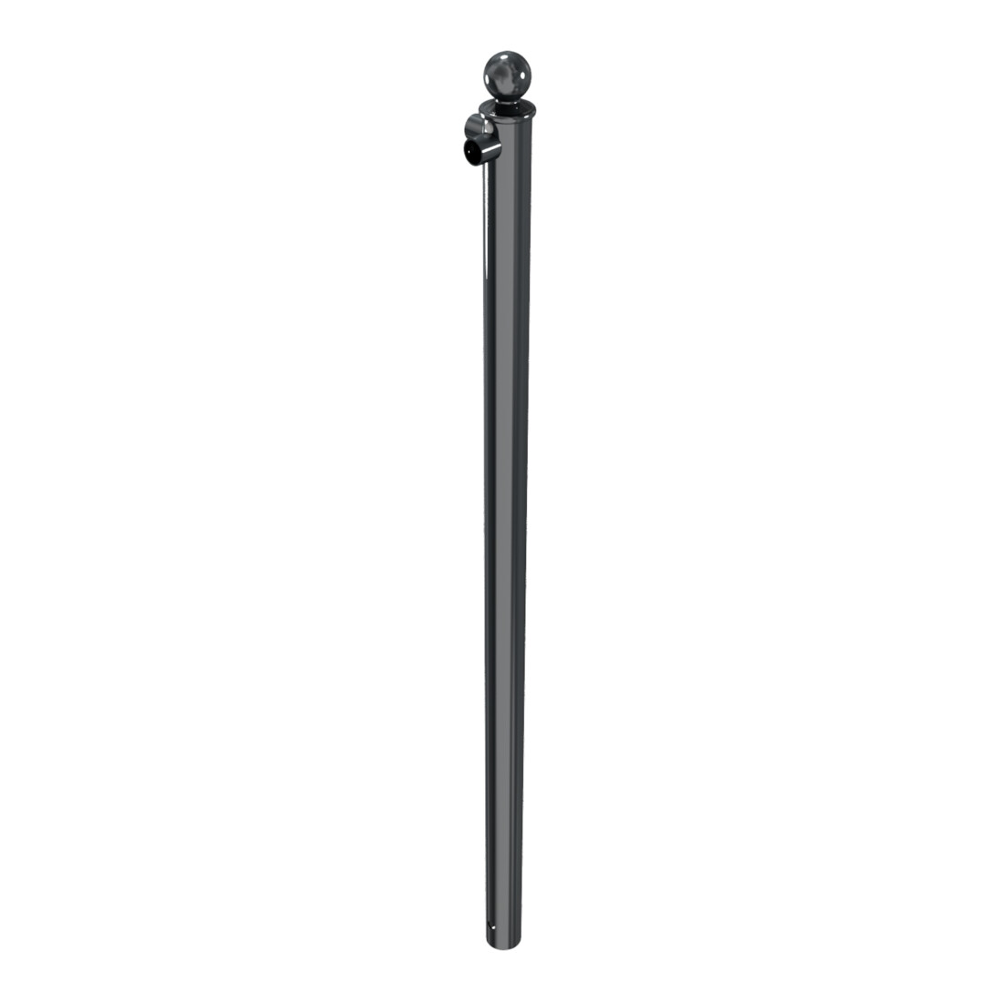 Schake Eckpfosten für Schutzgeländer Ø60mm + Alu, Kugelkopf Gesamtlänge 1500mm, für Oberholm,