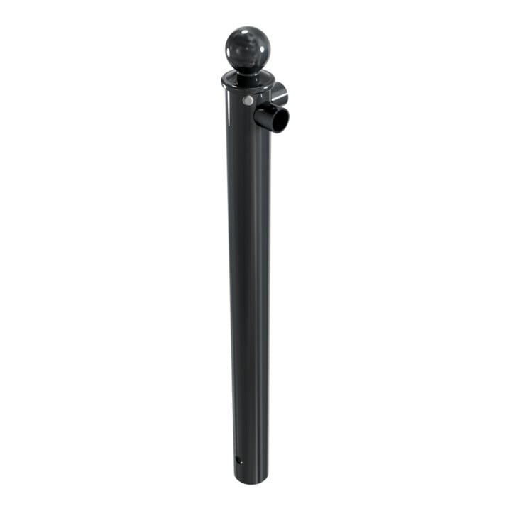 Schake Eckpfosten für Schutzgeländer Ø60mm + Alu, Kugelkopf Gesamtlänge 800mm, für Oberholm, beschichtet,