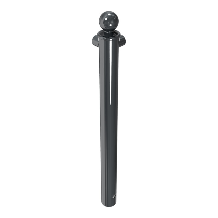Schake Eckpfosten für Schutzgeländer Ø60mm + Alu, Kugelkopf Gesamtlänge 800mm, für Oberholm, beschichtet,