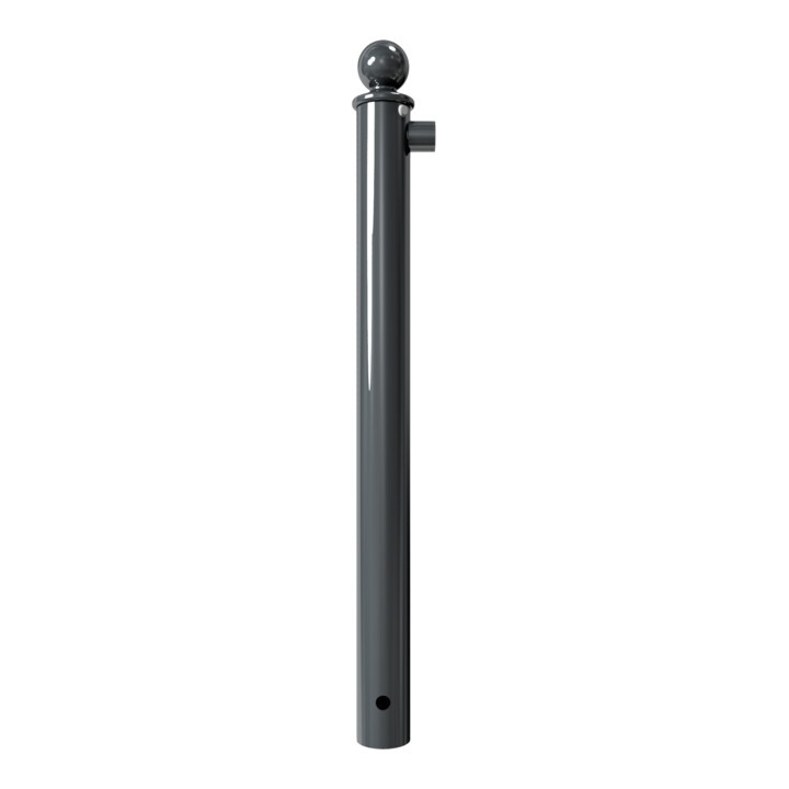 Schake Eckpfosten für Schutzgeländer Ø60mm + Alu, Kugelkopf Gesamtlänge 800mm, für Oberholm, beschichtet,
