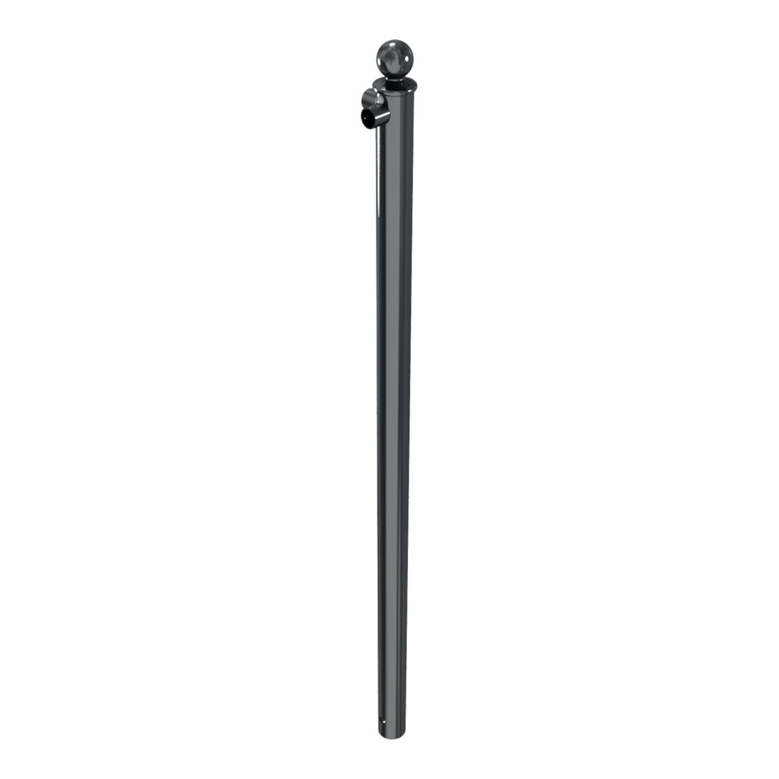 Schake Eckpfosten für Schutzgeländer Ø60mm + Alu, Kugelkopf Gesamtlänge 1500mm, für Oberholm,