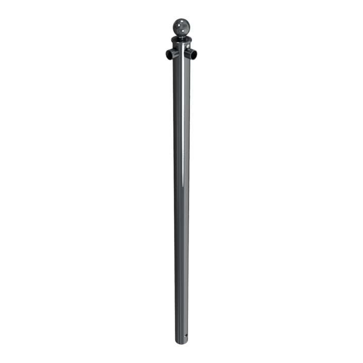 Schake Eckpfosten für Schutzgeländer Ø60mm + Alu, Kugelkopf Gesamtlänge 1500mm, für Oberholm,