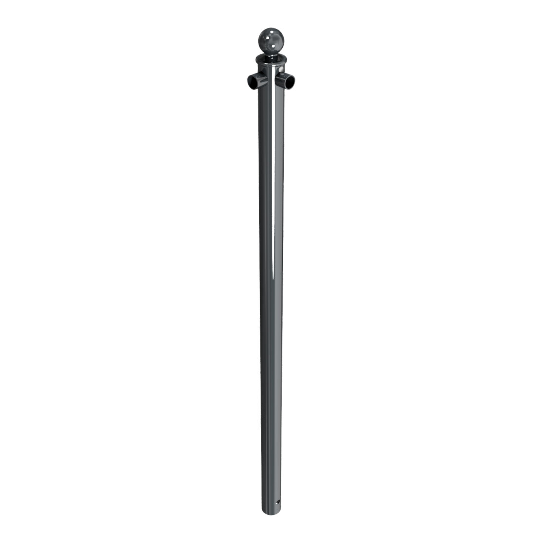 Schake Eckpfosten für Schutzgeländer Ø60mm + Alu, Kugelkopf Gesamtlänge 1500mm, für Oberholm,