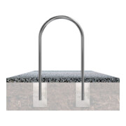 Schake Edelstahl, Rundbügel Ø48 mm Breite: 460mm, Höhe: 1200mm geschliffen