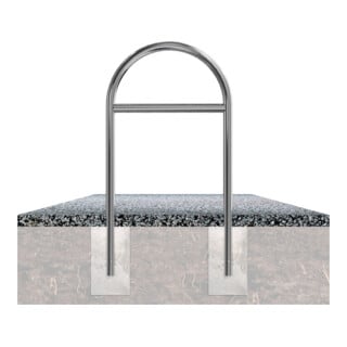 Schake Edelstahl, Rundbügel Ø48 mm + Querholm Länge: 650mm, Höhe: 1200mm