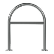 Schake Edelstahl, Rundbügel Ø48 mm + Querholm Länge: 650mm, Höhe: 800mm + Bodenplatten zum Aufdübeln-5
