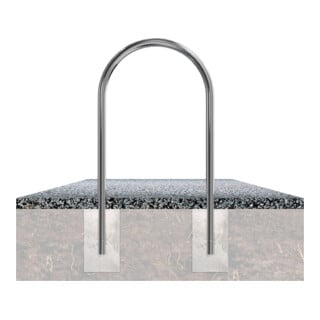 Schake Edelstahl, Rundbügel Ø48 mm Breite: 460mm, Höhe: 1200mm geschliffen