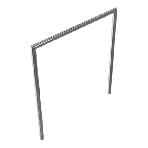 Schake Edelstahlbügel Ø48 mm, auf Gehrung geschweißt Breite: 1200 mm, Höhe: 1200 mm ohne Querholm, geschliffen