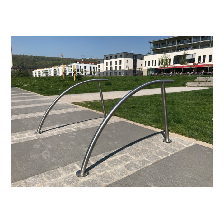 Schake Edelstahlbügel Ø48 mm, auf Gehrung geschweißt Breite: 1200 mm, Höhe: 1200 mm ohne Querholm, geschliffen