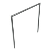 Schake Edelstahlbügel Ø48 mm, auf Gehrung geschweißt Breite: 1200 mm, Höhe: 1200 mm ohne Querholm, geschliffen-5