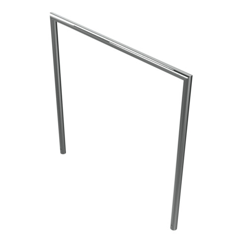 Schake Edelstahlbügel Ø48 mm, auf Gehrung geschweißt Breite: 1200 mm, Höhe: 1200 mm ohne Querholm, geschliffen