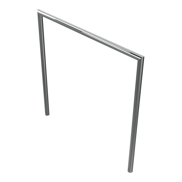 Schake Edelstahlbügel Ø48 mm, auf Gehrung geschweißt Breite: 1200 mm, Höhe: 1200 mm ohne Querholm, geschliffen