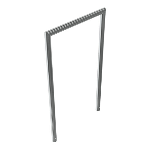 Schake Edelstahlbügel Ø48 mm, auf Gehrung geschweißt Breite: 700 mm, Höhe: 1200 mm ohne Querholm, geschliffen