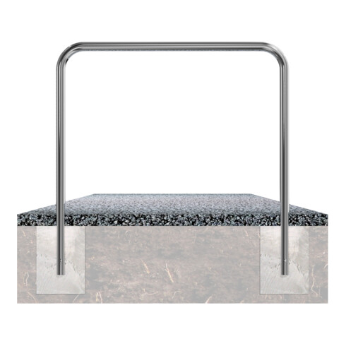 Schake Edelstahlbügel Ø48 mm Länge: 1000 mm, Höhe: 1200 mm ohne Querholm,