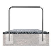 Schake Edelstahlbügel Ø48 mm Länge: 1000 mm, Höhe: 1200 mm ohne Querholm,