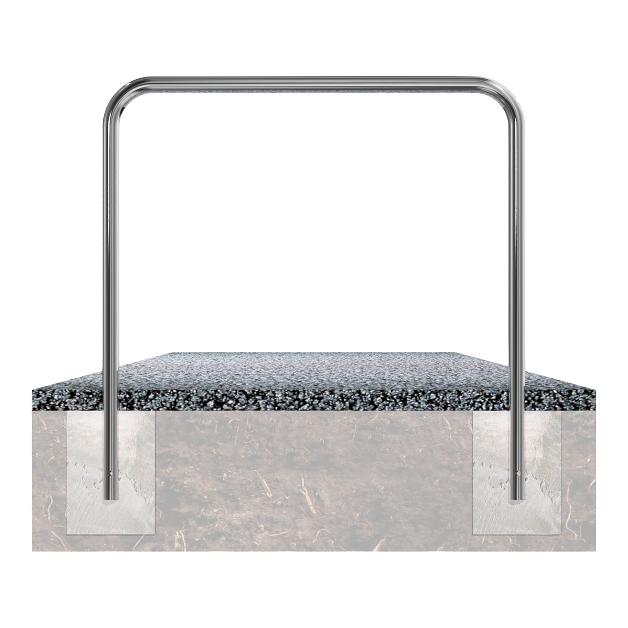 Schake Edelstahlbügel Ø48 mm Länge: 1200 mm, Höhe: 1200 mm ohne Querholm