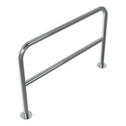 Schake Edelstahlbügel Ø48 mm + Querholm Länge: 1200 mm, Höhe: 800 mm + Bodenplatte zum Aufdübeln-4