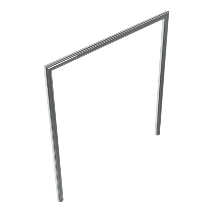 Schake Edelstahlbügel Ø48 mm, auf Gehrung geschweißt Breite: 1200 mm, Höhe: 1200 mm ohne Querholm, geschliffen