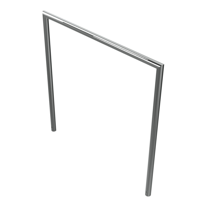 Schake Edelstahlbügel Ø48 mm, auf Gehrung geschweißt Breite: 1200 mm, Höhe: 1200 mm ohne Querholm, geschliffen
