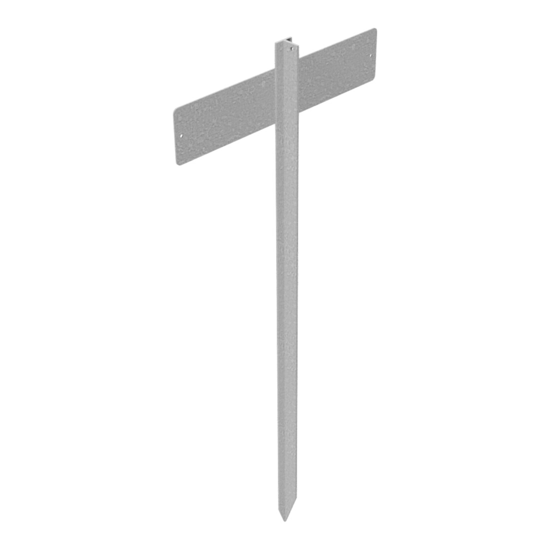 Schake Einschlagstab Typ 4044 für Parkplatzbeschilderung, aus T, Profil 40mm + Einschlagspitze, Länge 1200mm Schildblech 110 x 520mm