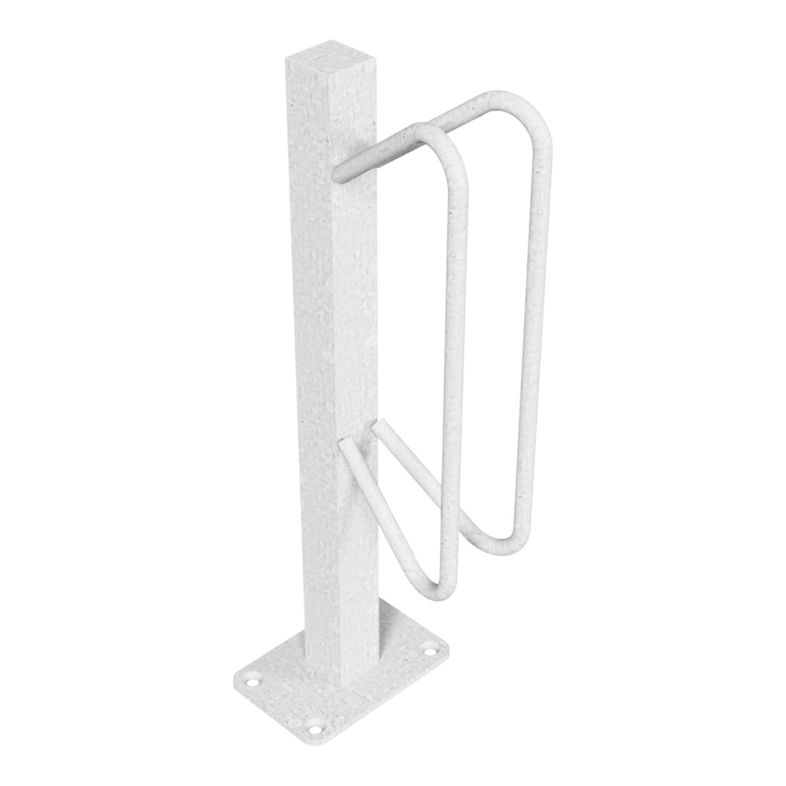 Schake Einzelparker zum Aufdübeln, Haltebügel aus 12 mm Rundstahl, Standrohr 40x40 mm, Höhe 500 mm Überflur