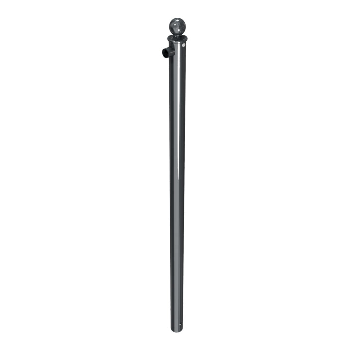 Schake Endpfosten für Schutzgeländer Ø60mm + Alu, Kugelkopf Gesamtlänge 1500mm, für Oberholm,