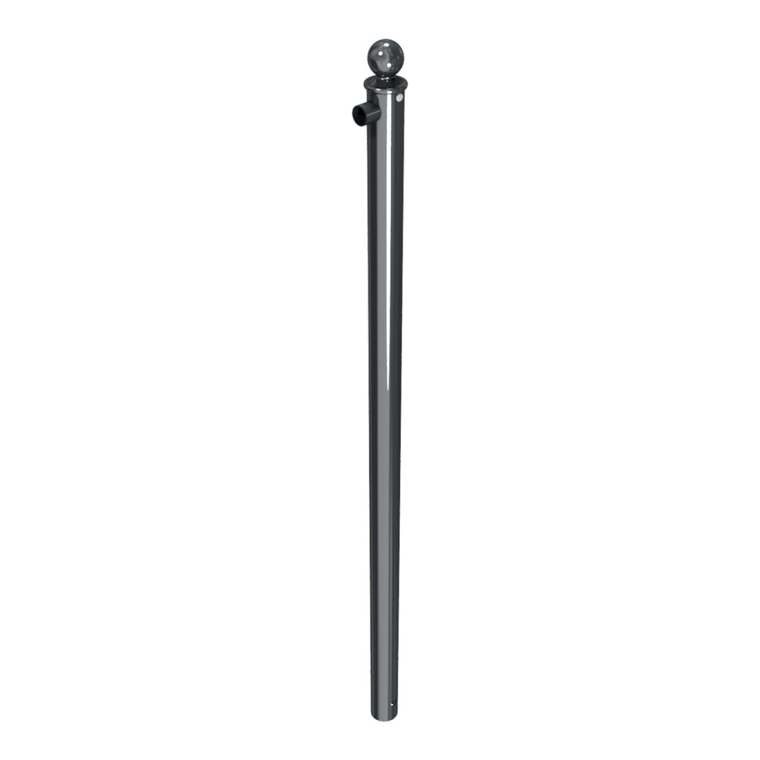 Schake Endpfosten für Schutzgeländer Ø60mm + Alu, Kugelkopf Gesamtlänge 1500mm, für Oberholm,