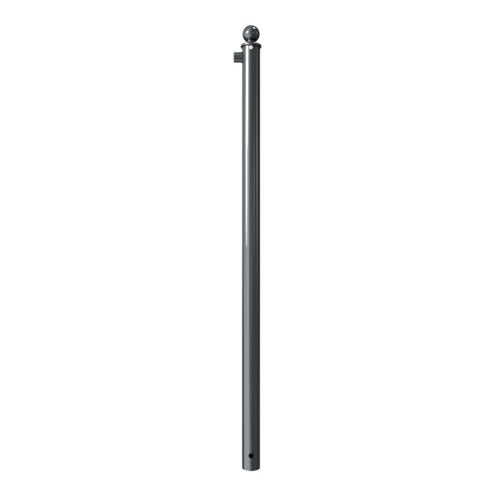 Schake Endpfosten für Schutzgeländer Ø60mm + Alu, Kugelkopf Gesamtlänge 1500mm, für Oberholm,
