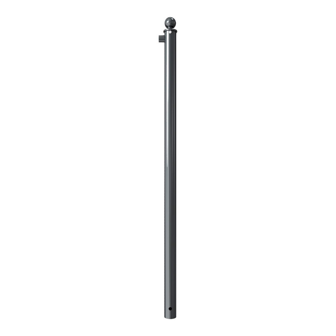 Schake Endpfosten für Schutzgeländer Ø60mm + Alu, Kugelkopf Gesamtlänge 1500mm, für Oberholm,