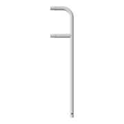 Schake Endpfosten gebogen für Schutzgeländer Ø48mm Breite: ca. 250mm, Höhe über Flur: 1000 mm + Querholm, zum Einbetonieren, feuerverzinkt-5