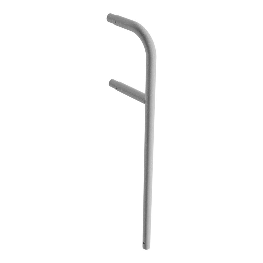 Schake Endpfosten gebogen für Schutzgeländer Ø48mm Breite: ca. 250mm, Höhe über Flur: 1000 mm + Querholm, zum Einbetonieren, feuerverzinkt
