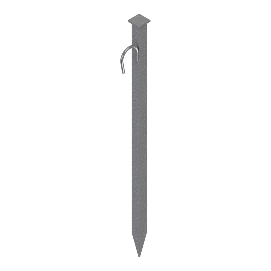 Schake Erdnagel, 30mm x 30mm mit angeschweißtem Kopf und Haken zum Einschlagen