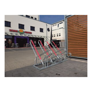 Schake Fahrradständer mit Anlehnbügel 6 Einstellplätze Länge 2100 mm