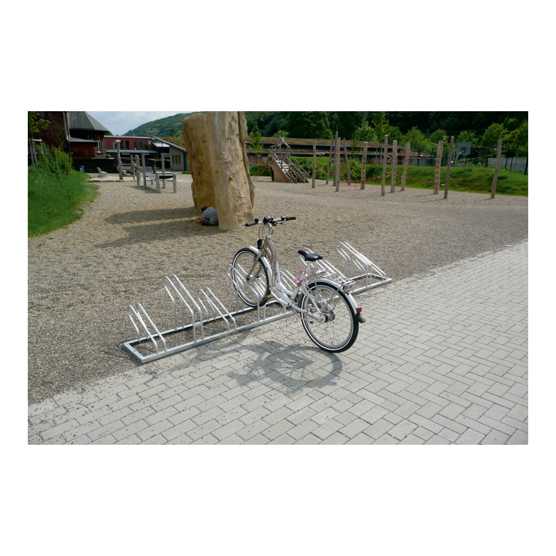 Schake Fahrradständer, Radeinstellung einseitig für 3 Fahrräder
