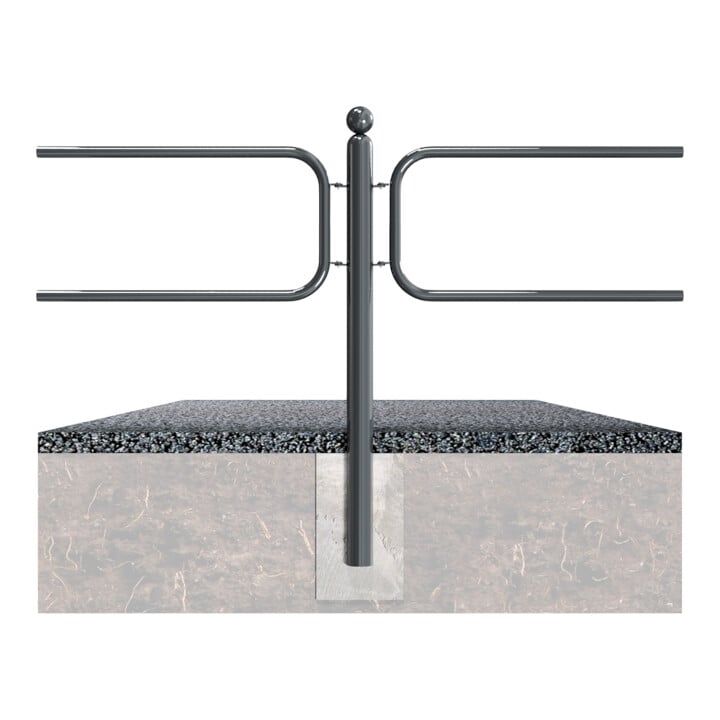Schake Flachstahl 45X15mm für Barriere, System Länge:1000mm, beschichtet, RAL 6005