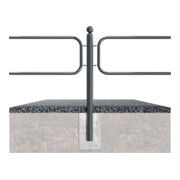 Schake Flachstahl 45X15mm für Barriere, System Länge:1000mm, beschichtet, RAL 6005-4