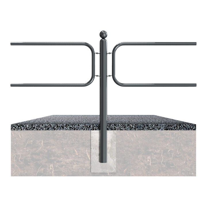 Schake Flachstahl 45X15mm für Barriere, System Länge:1000mm, beschichtet, RAL 6005