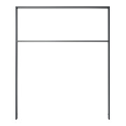 Schake Flachstahlbügel 50x12mm Breite: 1000mm, Höhe:1200 mm + Querholm, beschichtet-4