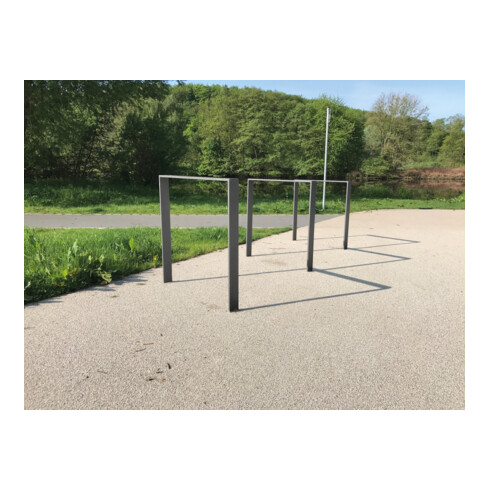 Schake Flachstahlbügel 50x12mm, Breite: 450mm Gesamthöhe:1200 mm + Querholm feuerverzinkt