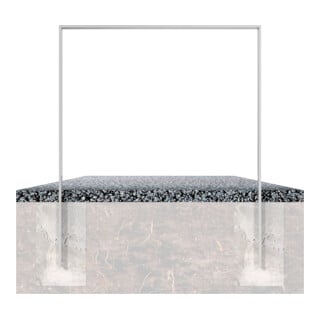 Schake Flachstahlbügel 50x12mm, Breite: 750mm Gesamthöhe:1200 mm ohne Querholm, beschichtet
