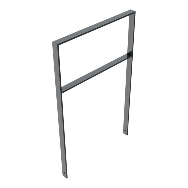 Schake Flachstahlbügel 50x12mm, Breite: 750mm Gesamthöhe:1200 mm + Querholm, beschichtet