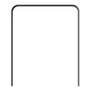 Schake Flachstahlbügel 50x12mm, in gebogener Ausführung Breite: 1000mm Gesamthöhe:1200 mm ohne Querholm, beschichtet-5