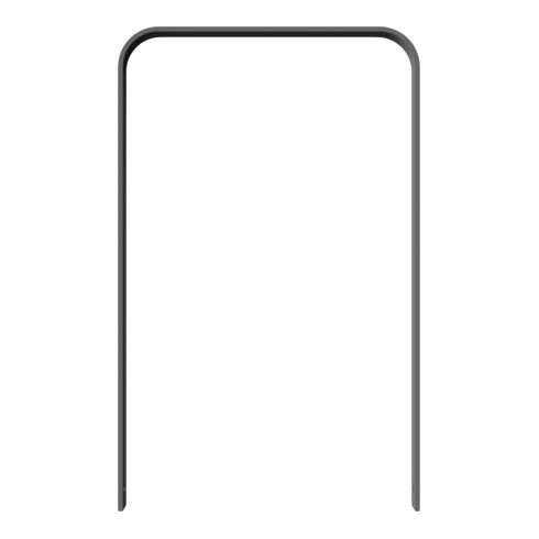 Schake Flachstahlbügel 50x12mm, in gebogener Ausführung Breite: 750mm Gesamthöhe:1200 mm ohne Querholm, beschichtet