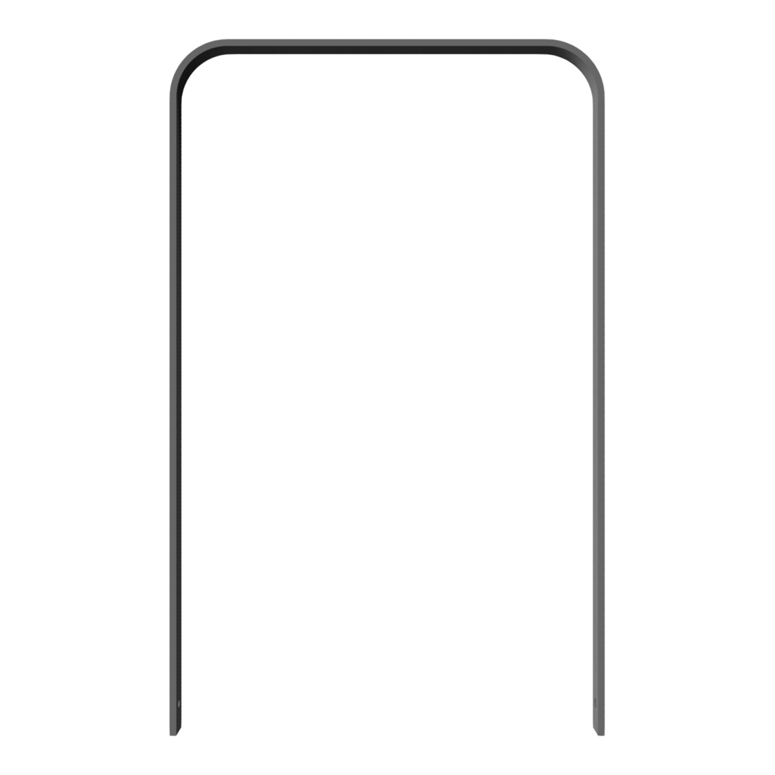 Schake Flachstahlbügel 50x12mm, in gebogener Ausführung Breite: 750mm Gesamthöhe:1200 mm ohne Querholm, beschichtet
