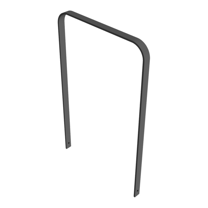 Schake Flachstahlbügel 50x12mm, in gebogener Ausführung Breite: 750mm Gesamthöhe:1200 mm ohne Querholm, beschichtet