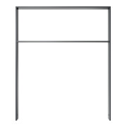 Schake Flachstahlbügel 80x12mm, Breite: 1000mm Gesamthöhe: 1200 mm + Querholm, beschichtet-5