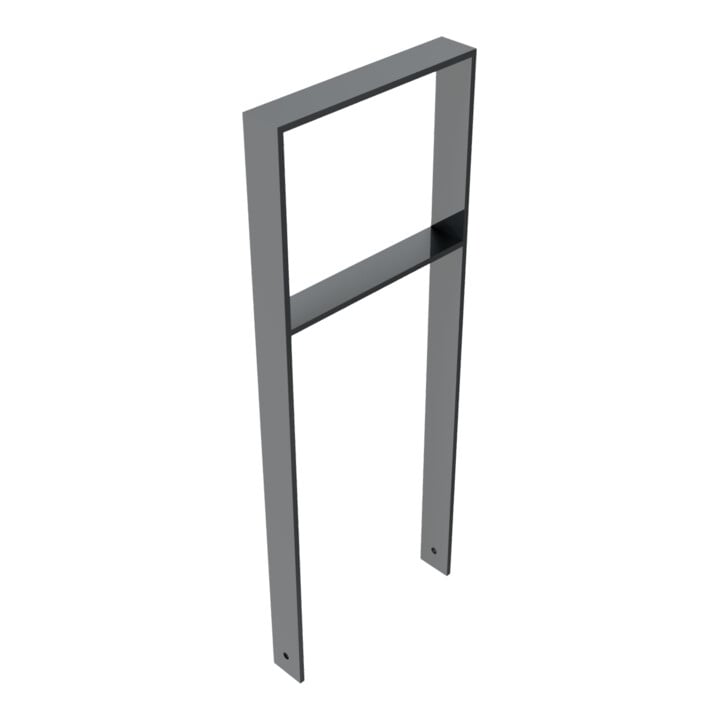 Schake Flachstahlbügel 80x12mm, Breite: 450mm Gesamthöhe:1200 mm + Querholm, beschichtet