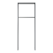 Schake Flachstahlbügel 80x12mm, Breite: 450mm Gesamthöhe:1200 mm + Querholm, beschichtet-5