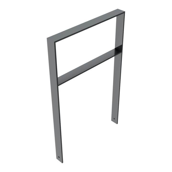 Schake Flachstahlbügel 80x12mm, Breite: 750mm Gesamthöhe:1200 mm + Querholm, beschichtet