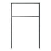 Schake Flachstahlbügel 80x12mm, Breite: 750mm Gesamthöhe:1200 mm + Querholm, beschichtet-4